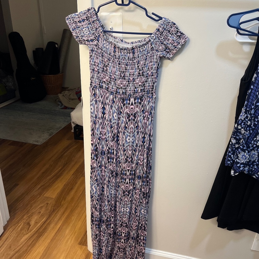 Printed summer maxi dress